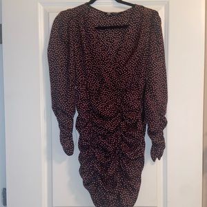 Long sleeve heart v-neck dress